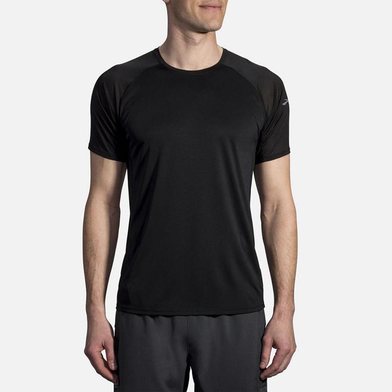 Brooks Stealth Short Sleeve Running Shirt - Men's - Grey (41593-XRMA)